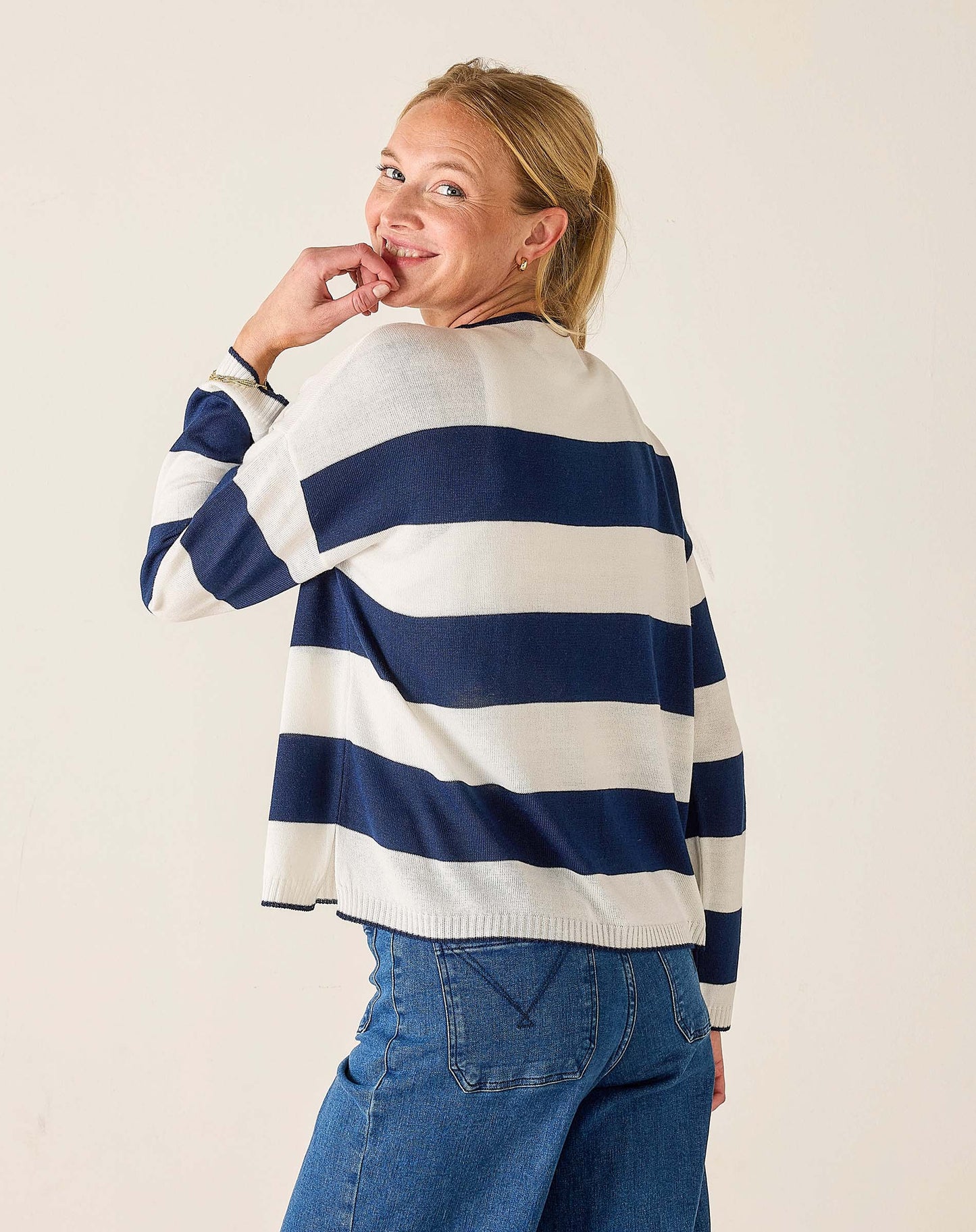 Cardiff Sweater in Sailor Stripe