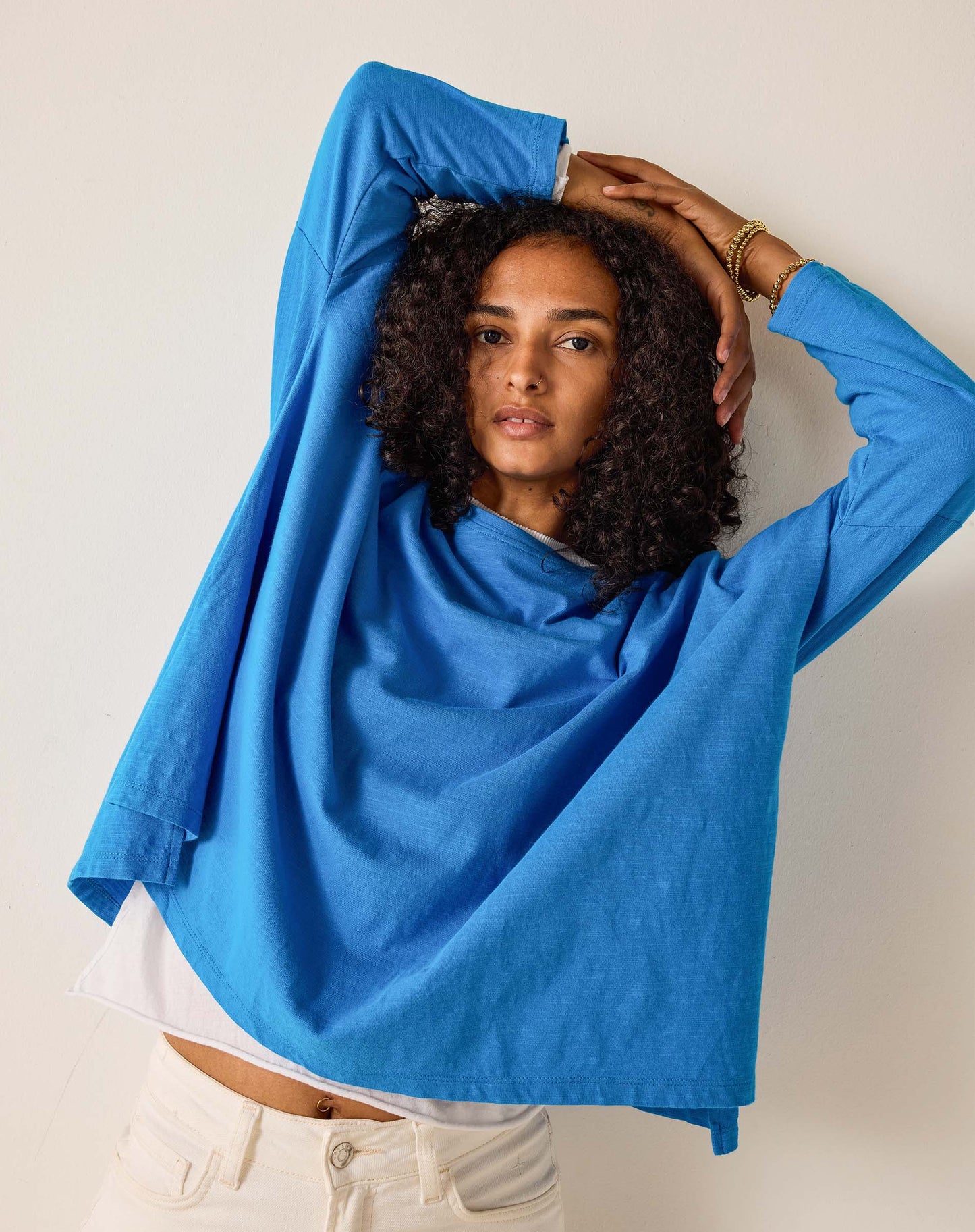 Catalina Slub Tee in Brilliant Blue