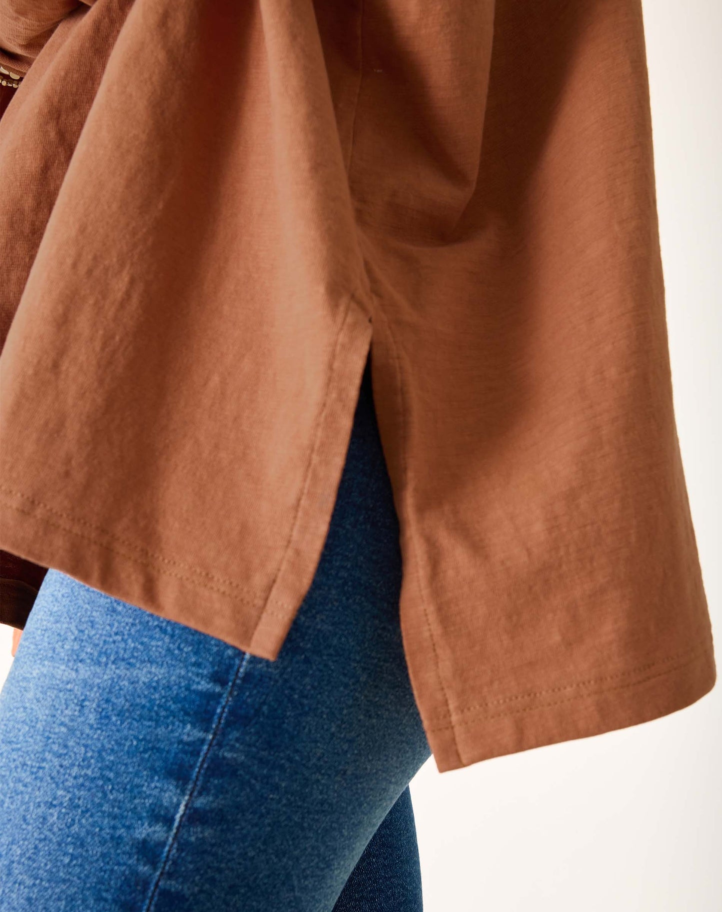 Catalina Slub Tee in Winter Brushed Suede