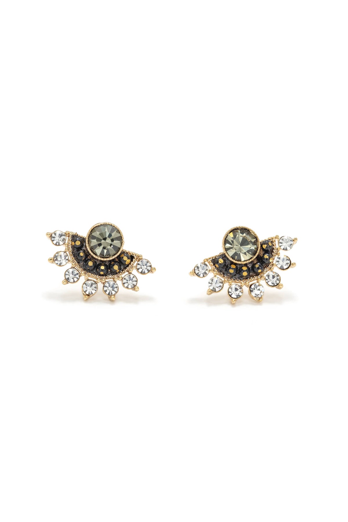 Nico Fan Earrings in Black Diamond