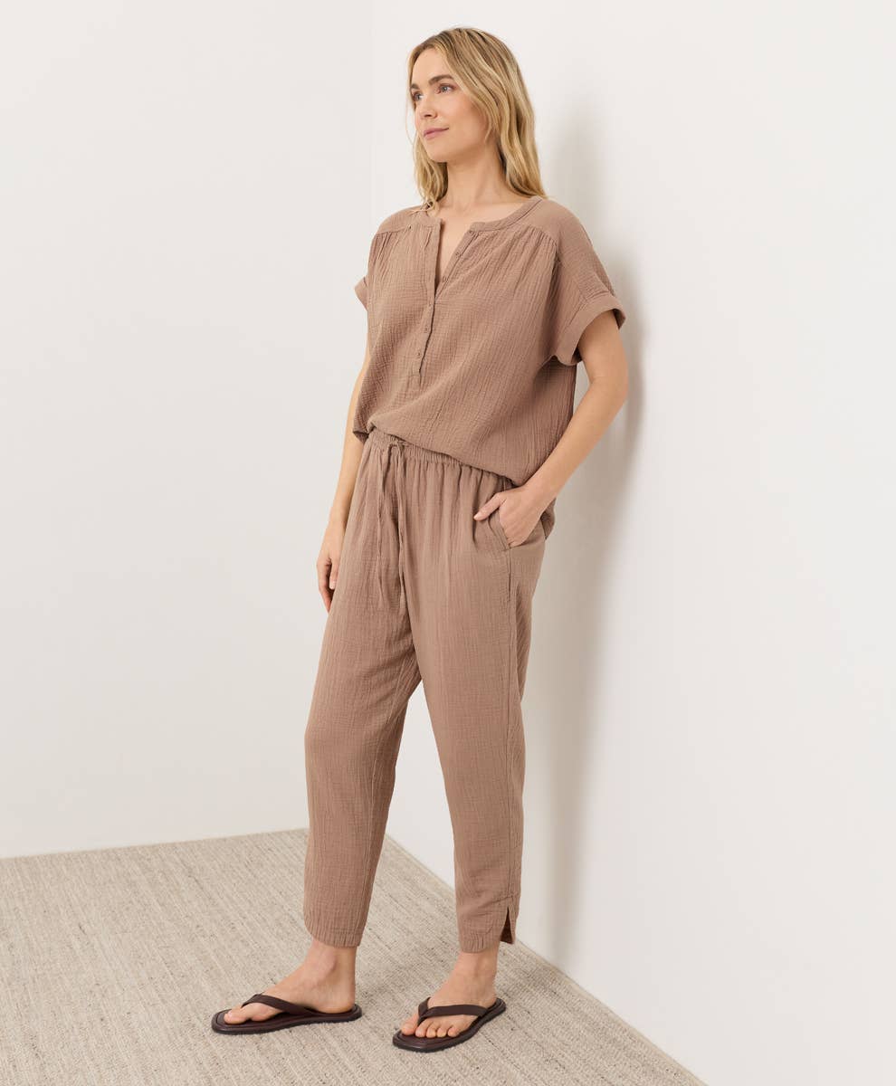 Women's Coastal Double Gauze Tapered Pull-On Pant