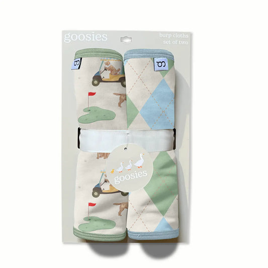Burp Cloth Set in Barks & Birdies