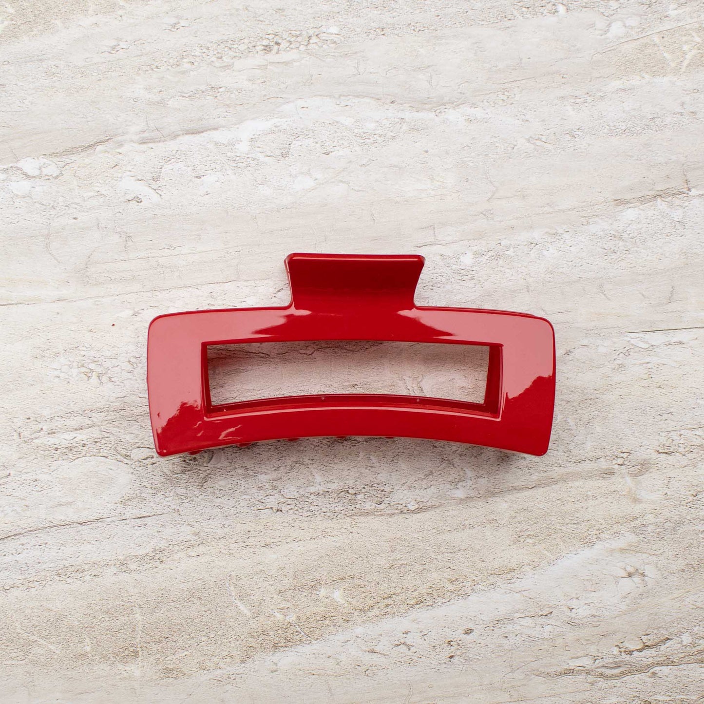 Jumbo Square Hair Clip: Matt Khaki