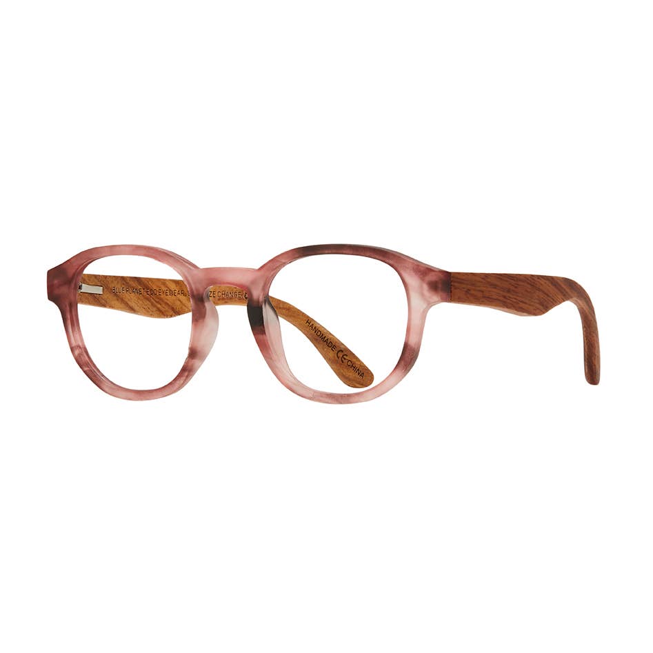 Sunset Readers - Matte Rose Marble / Walnut Wood