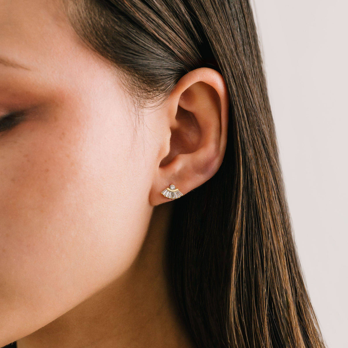 Rene Stud Earrings in Gold