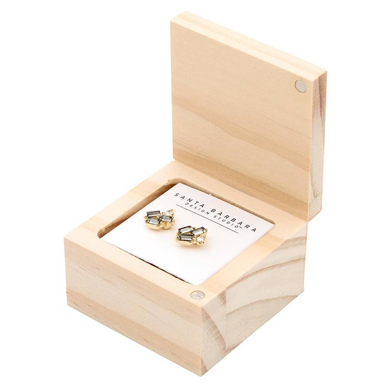 Treasure Box Earrings - Silver Shadow - You Are My Favorite: Material