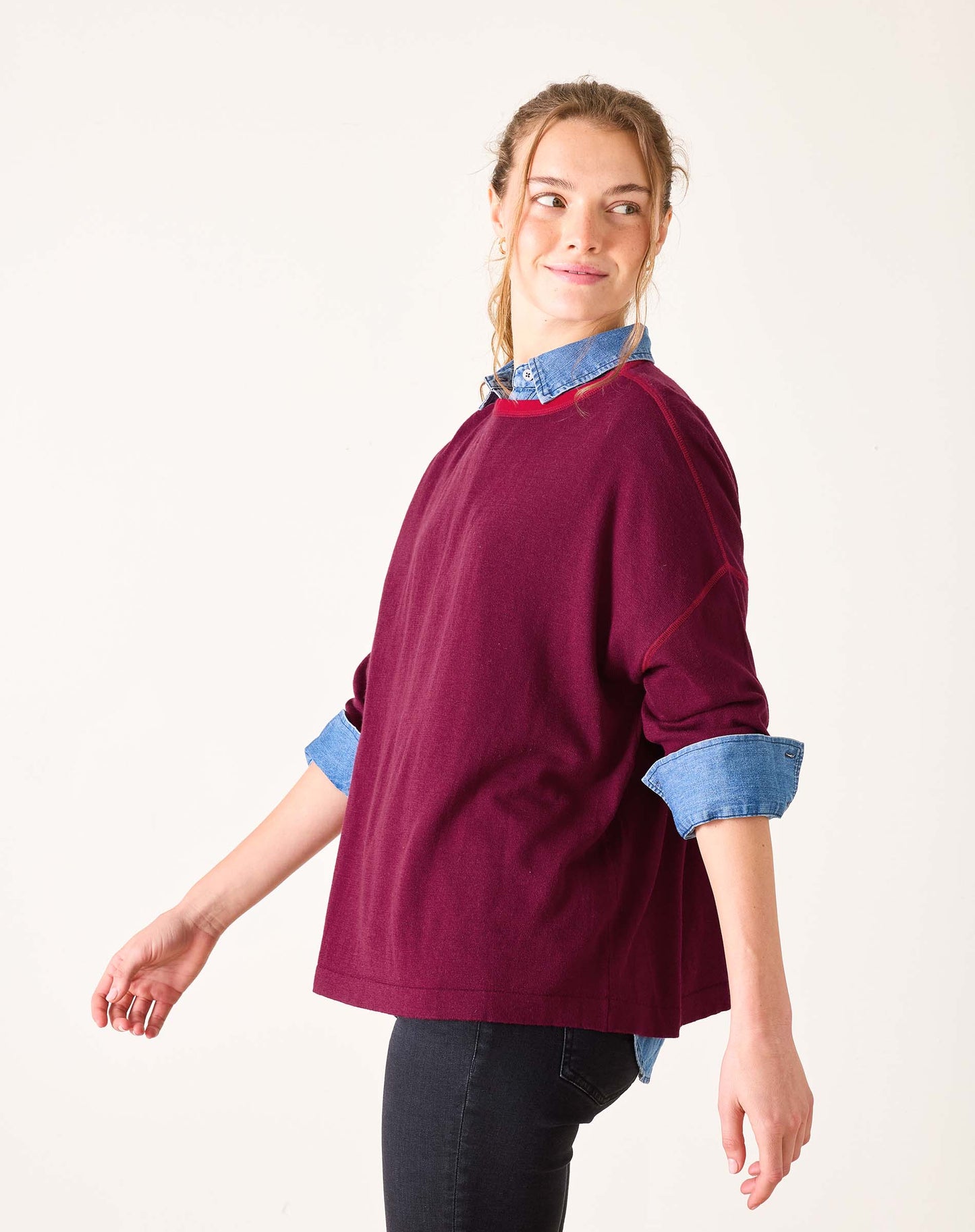 Delmar Sweater in Sangria