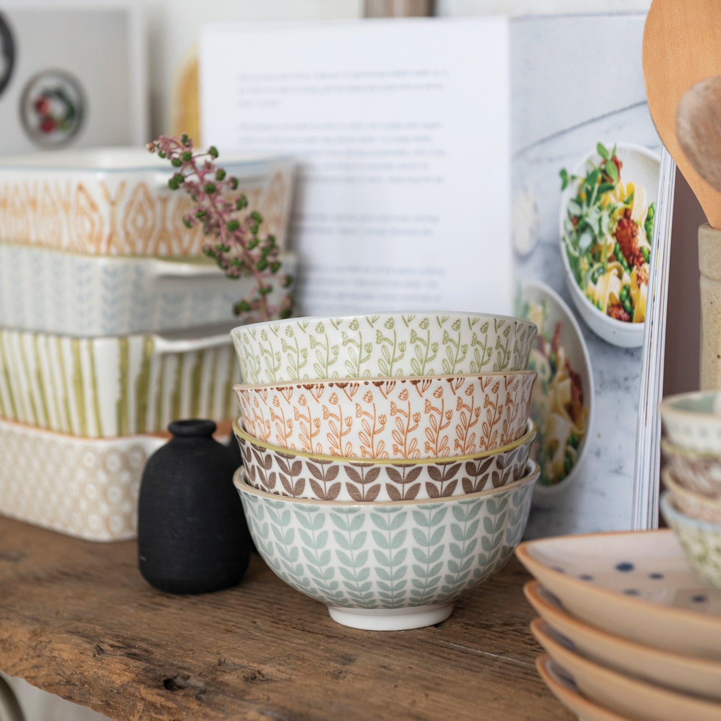 Stoneware Patterned Bowl