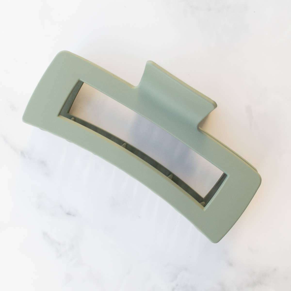 Jumbo Square Hair Clip: Matt Sage
