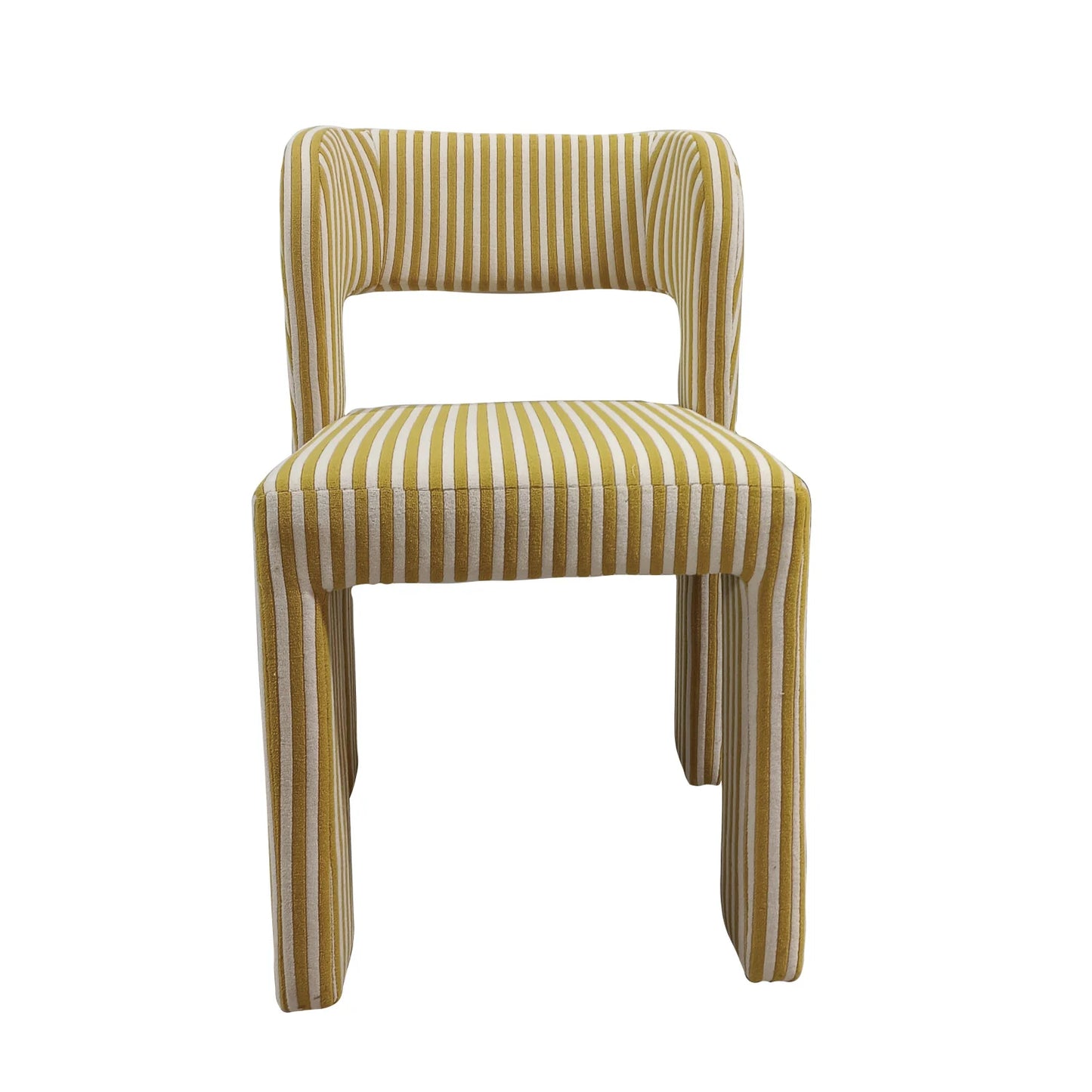 Upholstered Striped Dining Chair