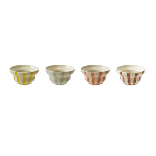 Stoneware Striped Bowl