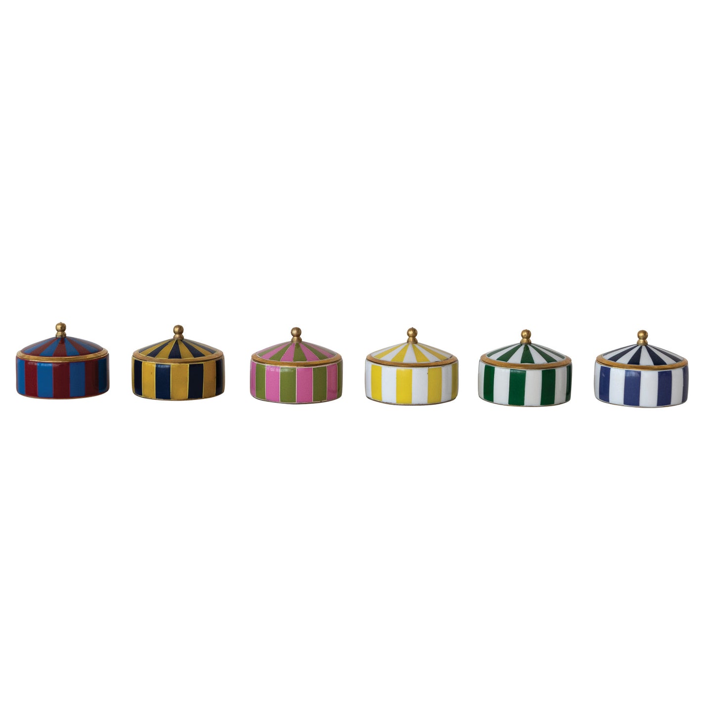 Brass and Resin Striped Box