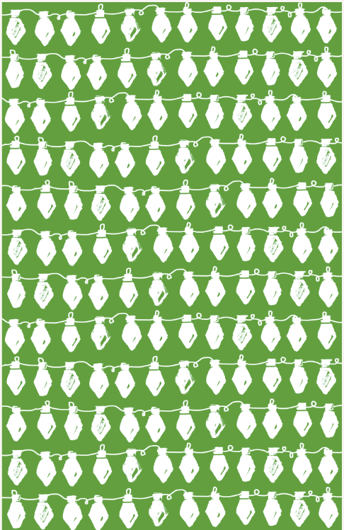 Holiday Lights Double-Sided Tea Towel