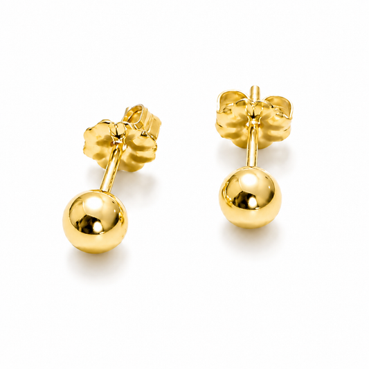 5mm Ball Stud Earrings in Gold