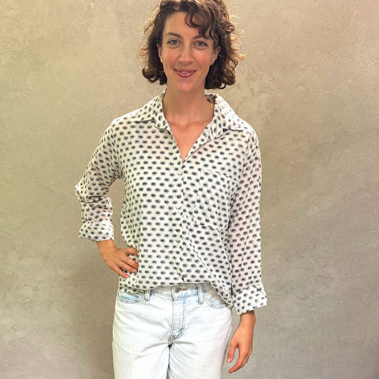 Pali Top- Rosa Snow in Lightweight Cotton