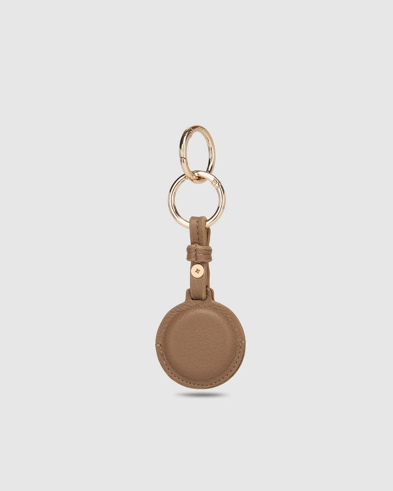 Opal Airtag Keychain - Mocha: Vegan - Polyurethane / Women-Owned, Cruelty-Free