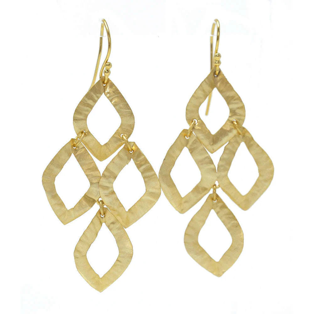 Cabo Iris Earring in Gold Foil