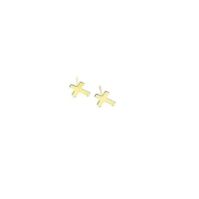 Itty Bitty Cross Studs in 14k Gold-Filled