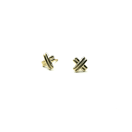 Petite Criss Cross Studs in 14k Gold-Filled