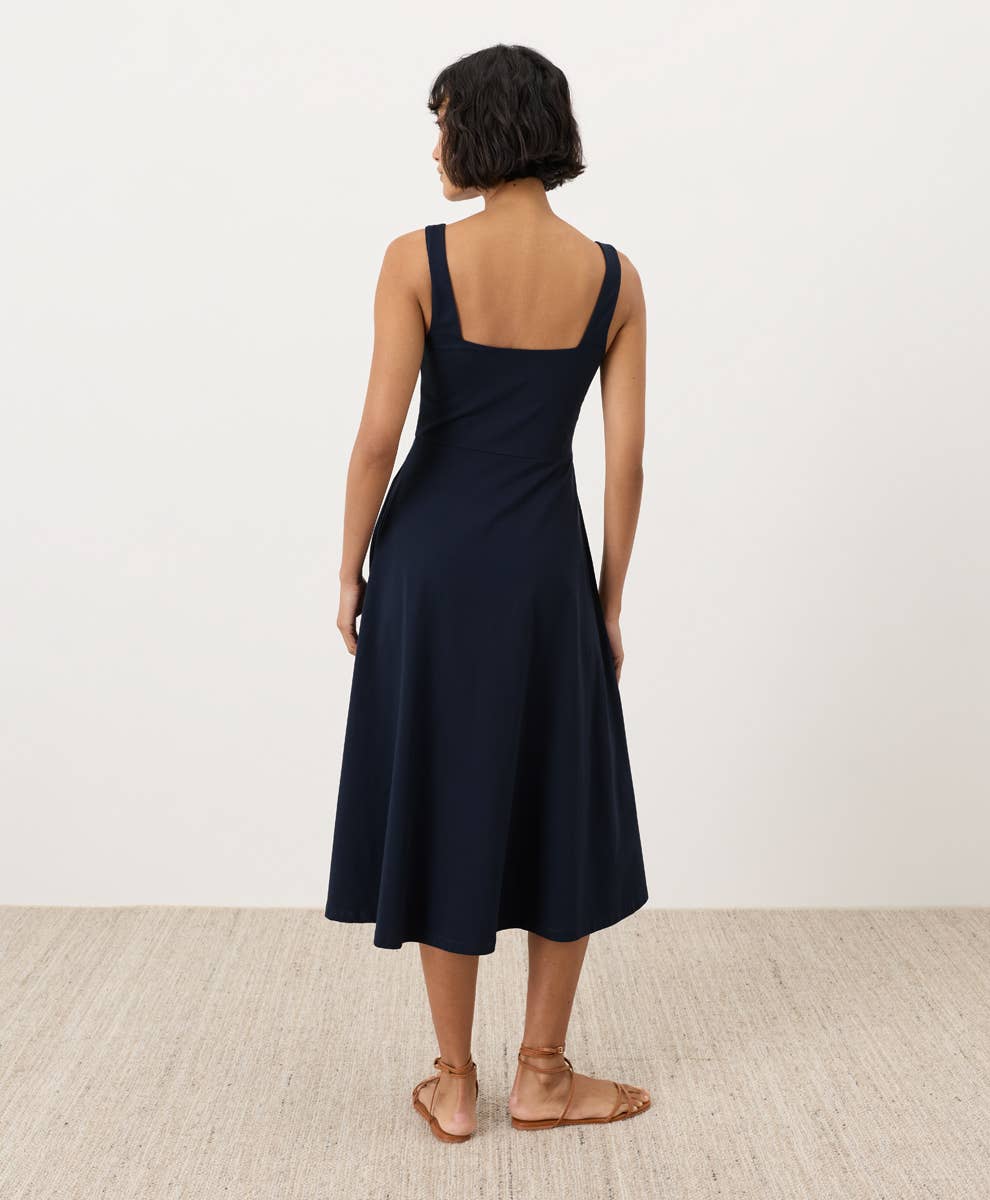 Women's Fit & Flare Square Neck Dress