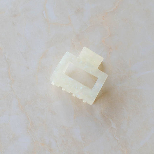 Eco Kylie Cellulose Acetate Hair Clip: Ivory Pearl