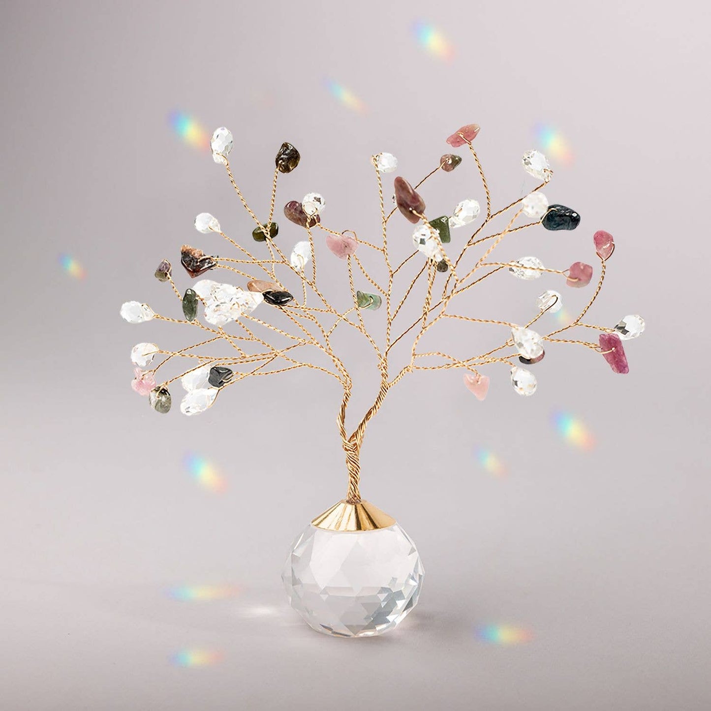 Suncatcher Tree of Life - Tourmaline/Healing/Gold