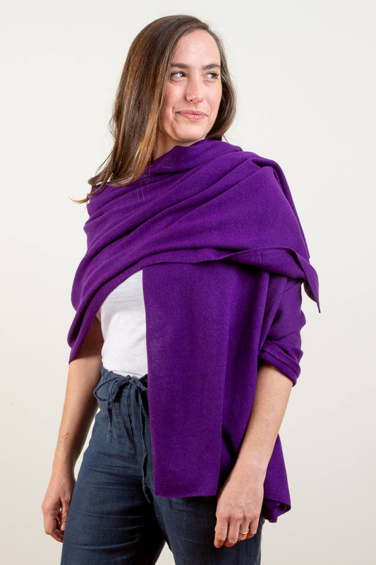 Cashmere Scarf/Wrap Dark Purple