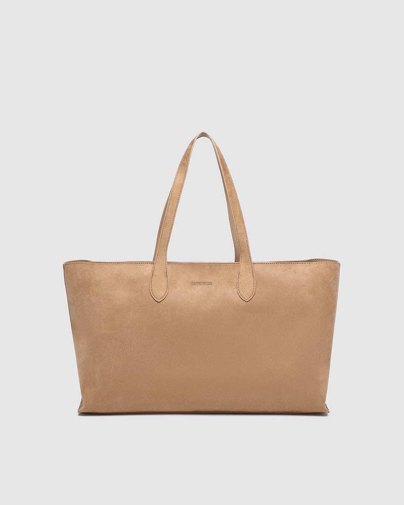 Elke Tote Bag in Suede Honey
