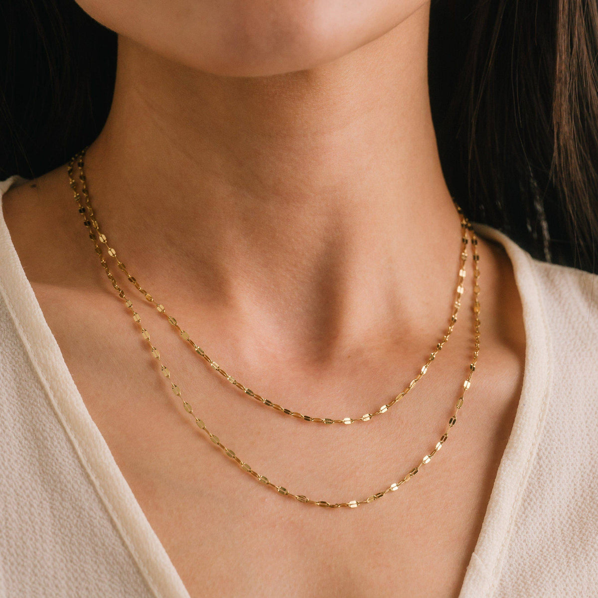Ray Layered Necklace in Gold