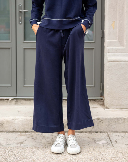 Frenchie Wide Leg Pants in Cadet Blue