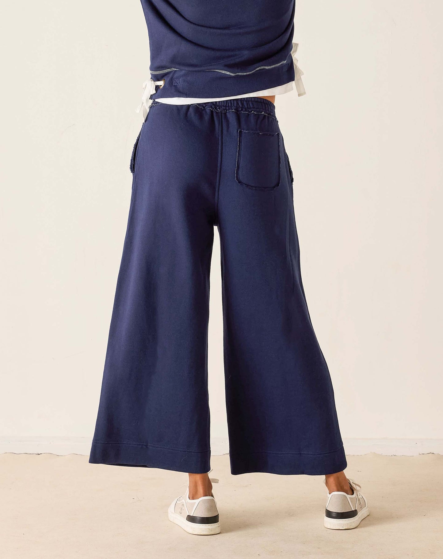 Frenchie Wide Leg Pants in Cadet Blue