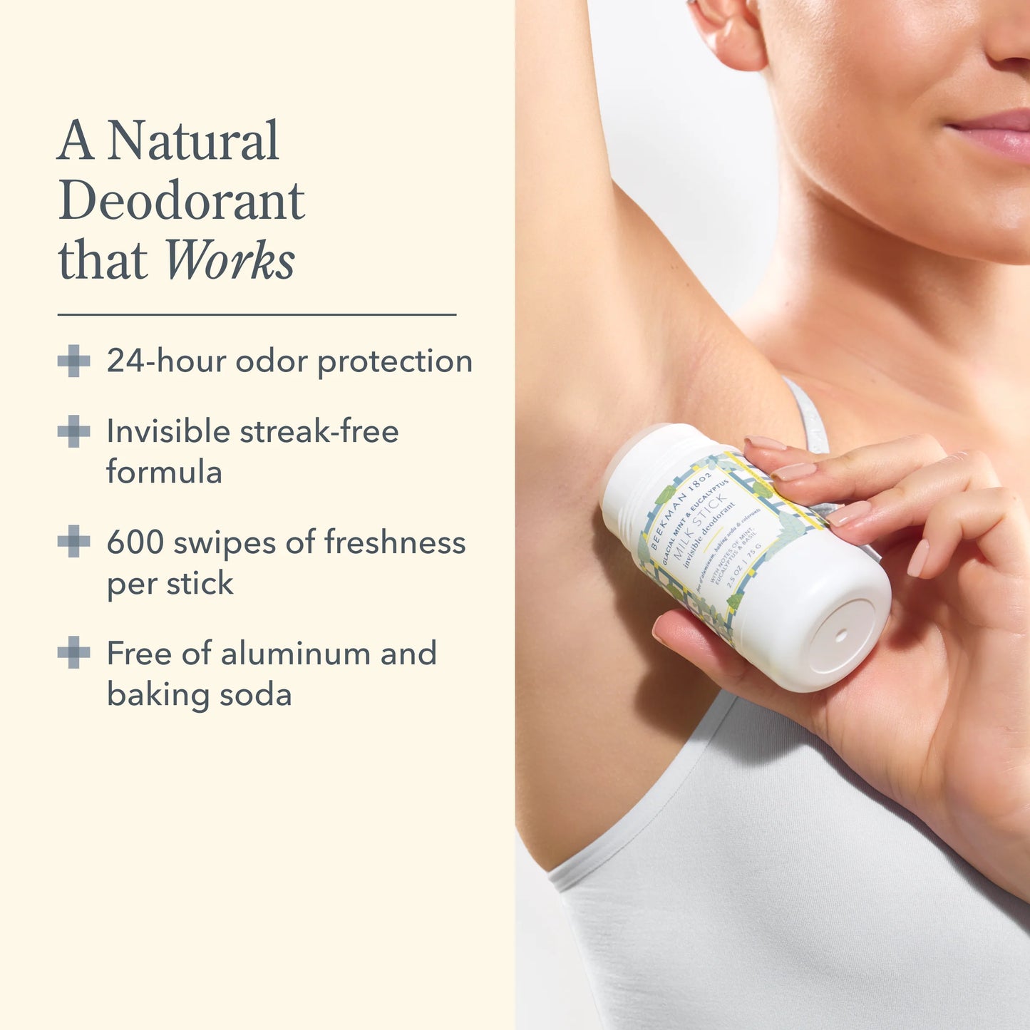 Milk Stick Deodorant (Glacial Mint & Eucalyptus)