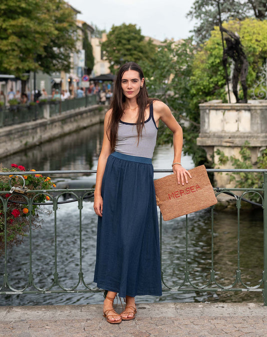 Hermosa Maxi Skirt in Navy