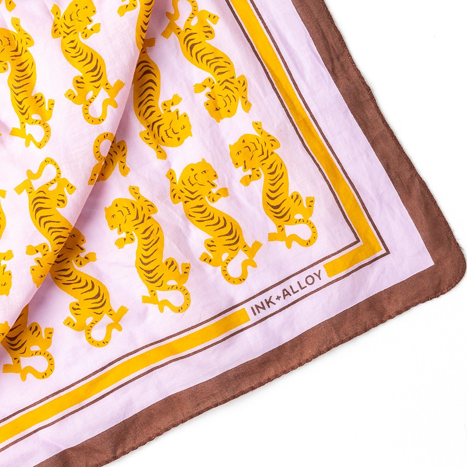 Olivia Square Scarf in Tiger Print by INK + ALLOY