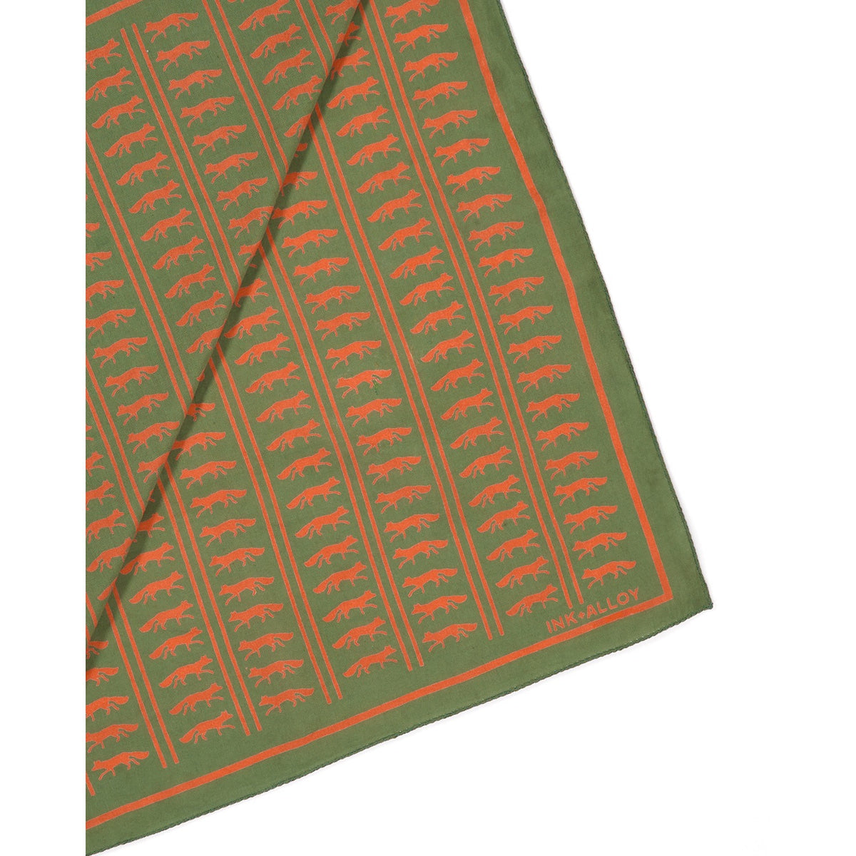 Olivia Square Scarf in Fox Print by INK + ALLOY