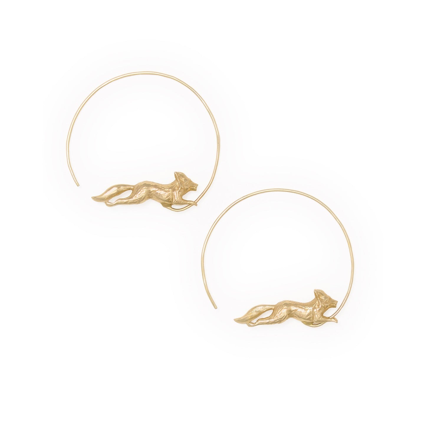 Felicity Fox Hoop Earrings in Brass by INK + ALLOY
