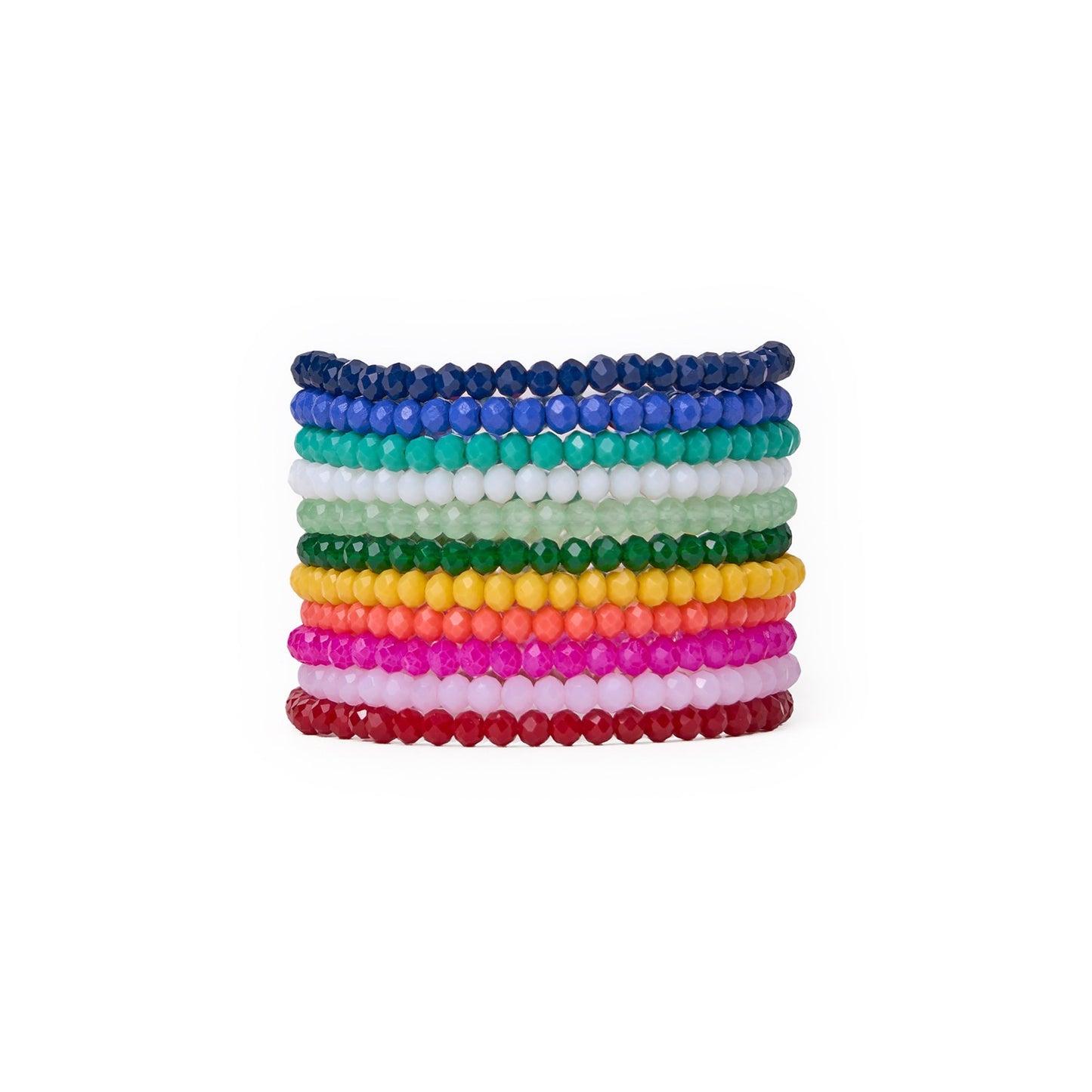 Patsy 11-Piece Crystal Stretch Bracelet Set in Rainbow by INK + ALLOY
