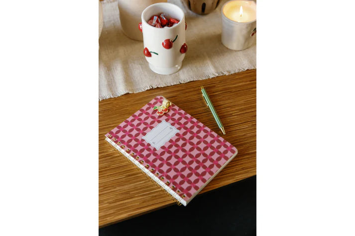 Tulip Twin Wire Notebook in Pinwheel Pink