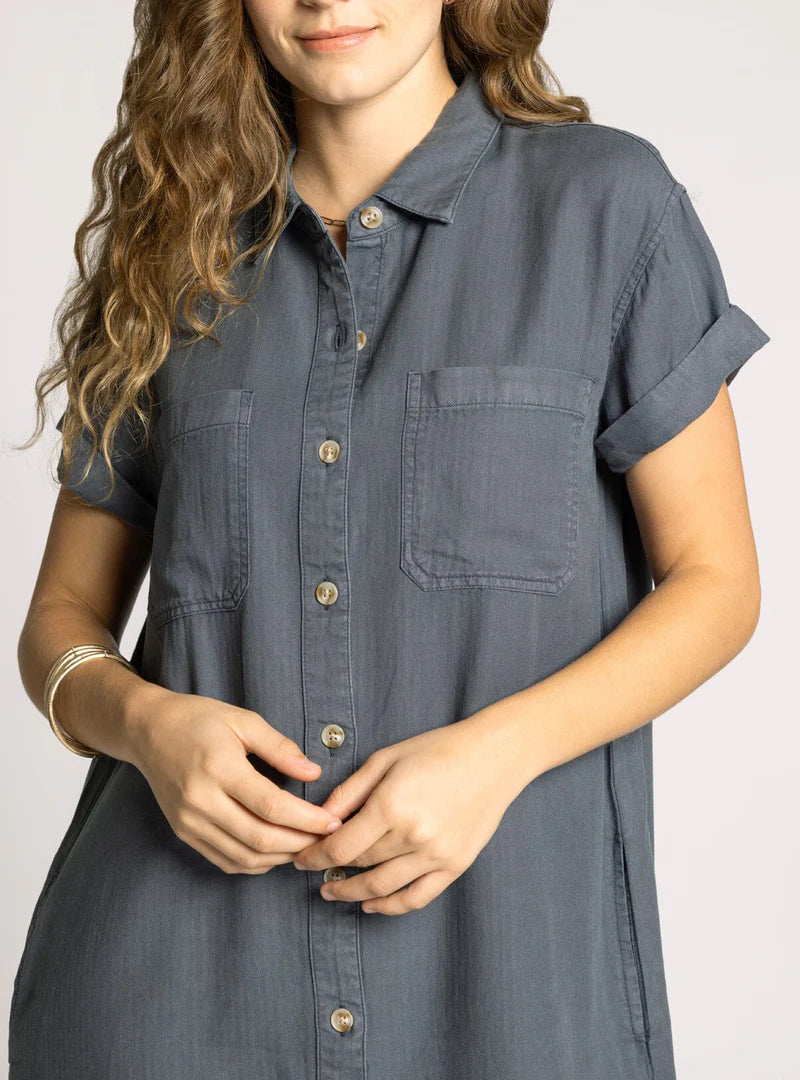 June Dress in Charcoal