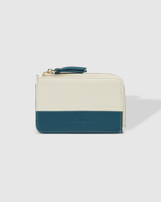 Tilly Cardholder in Steel Blue Vanilla