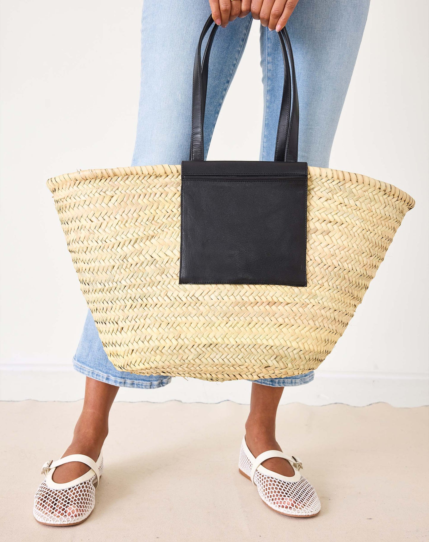 Marrakech Market Basket in Black (2 sizes)