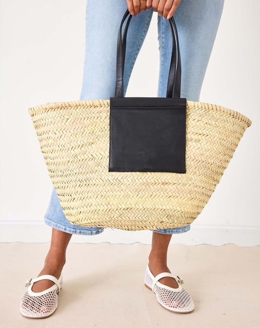 Marrakech Market Basket in Black (2 sizes)