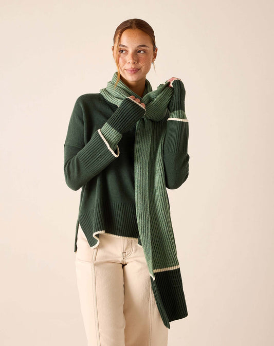 Montauk Colorblock Scarf in Eden