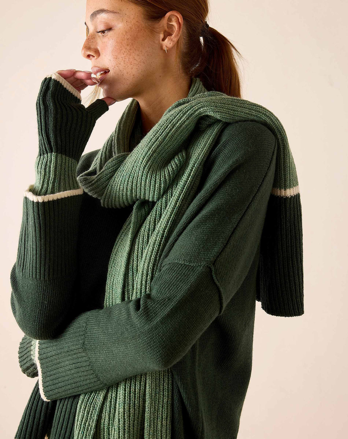 Montauk Colorblock Scarf in Eden