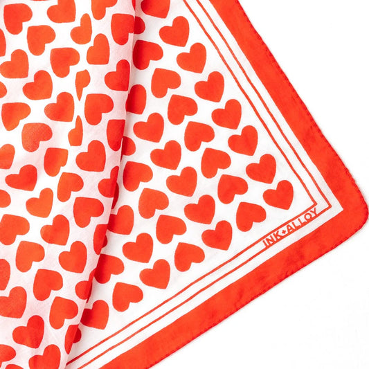 Olivia Scarf in Heart Print