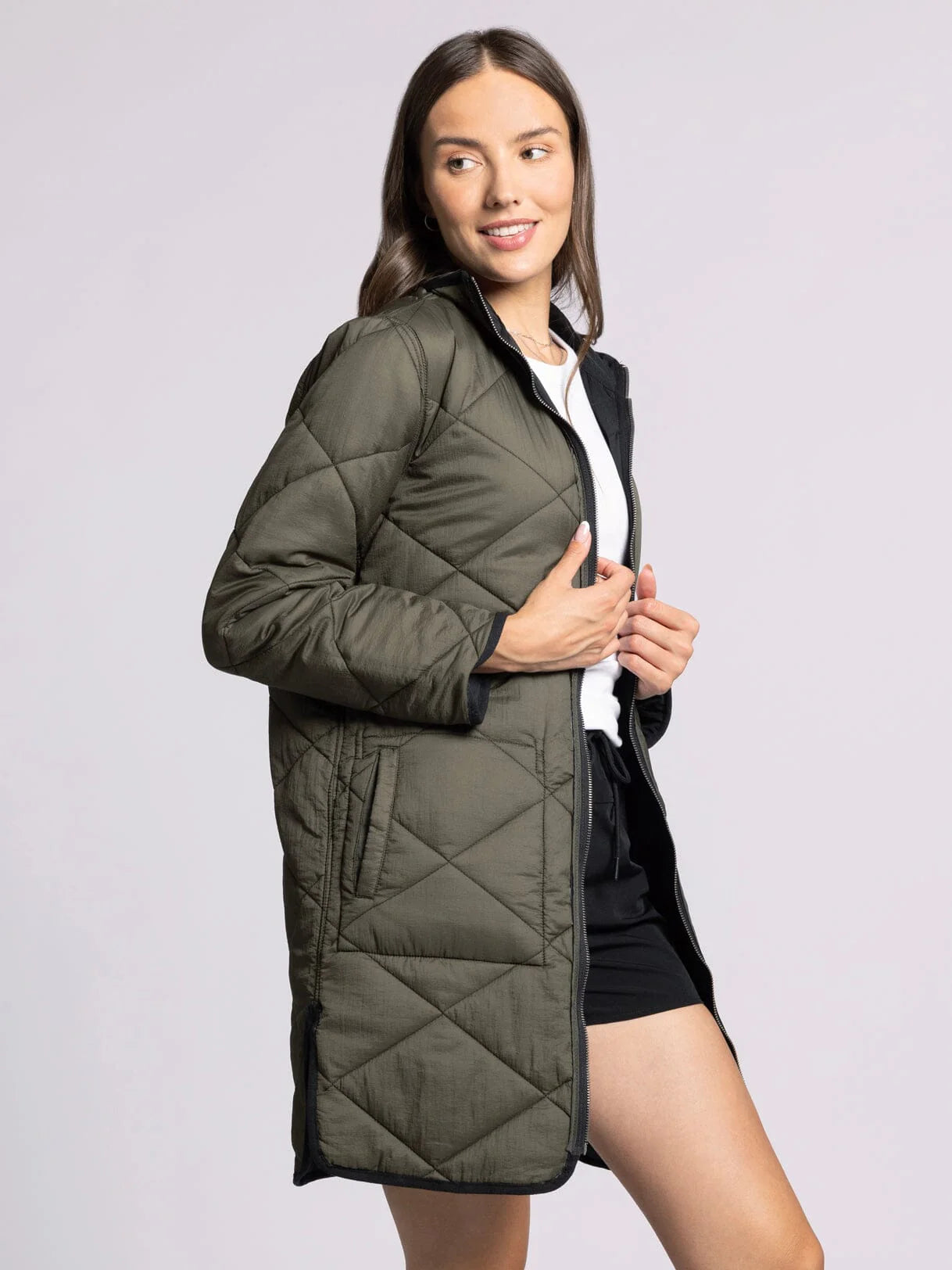 Pixie Jacket in Olive Vine/Black (Reversible)