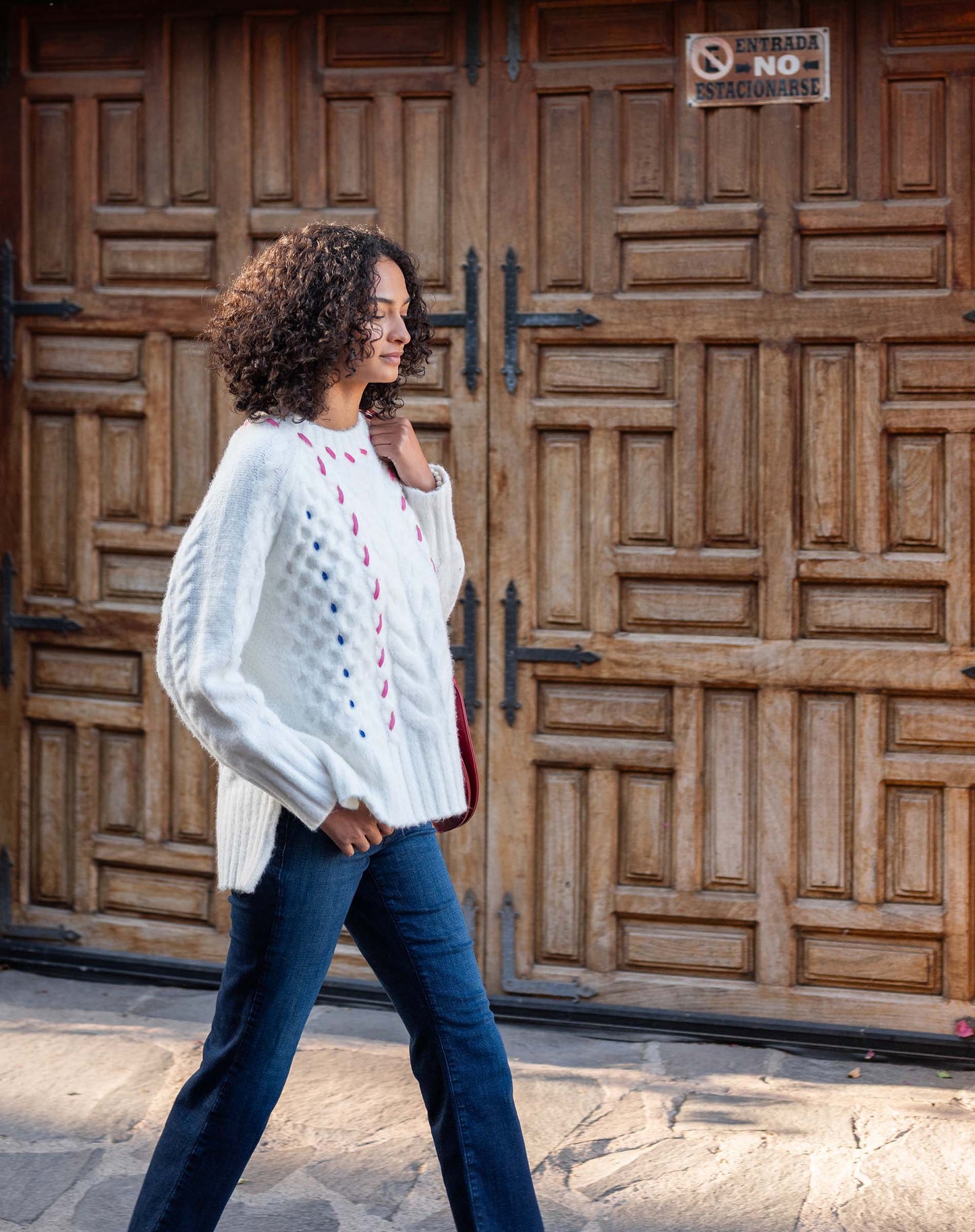 Ribbons and Romance Sweater in White