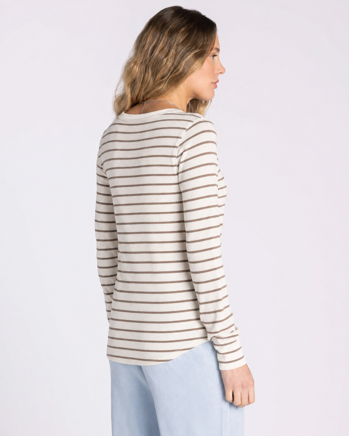 Stacy Top in Ivory Light Brown
