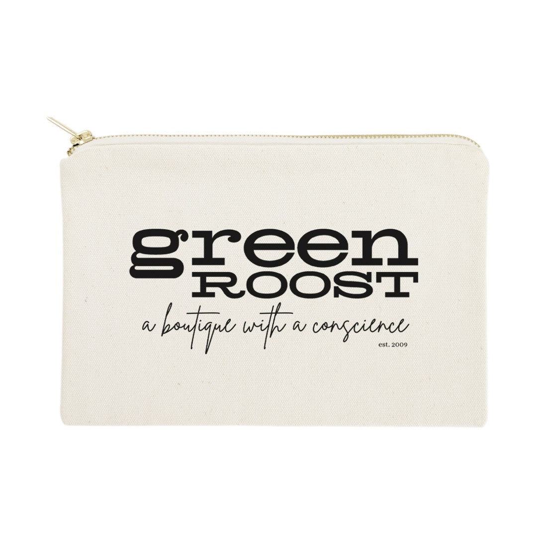 Green Roost Canvas Cosmetic Bag