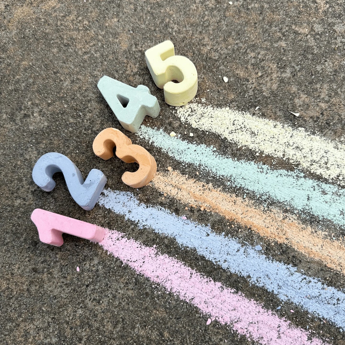 Numbers Handmade Sidewalk Chalk